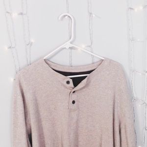 khaki button up pullover